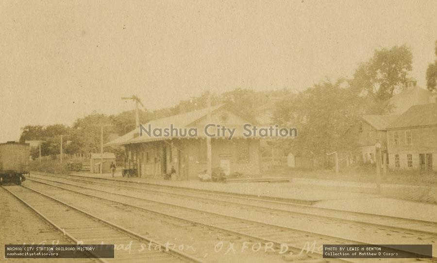 Postcard: Railroad Station, Oxford, Massachusetts